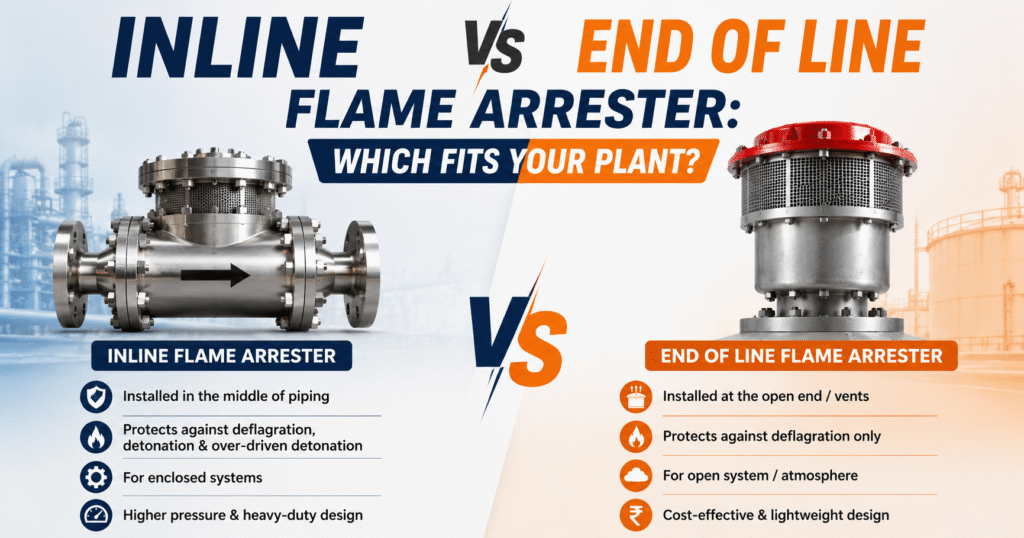 Inline vs End of Line Flame Arrester