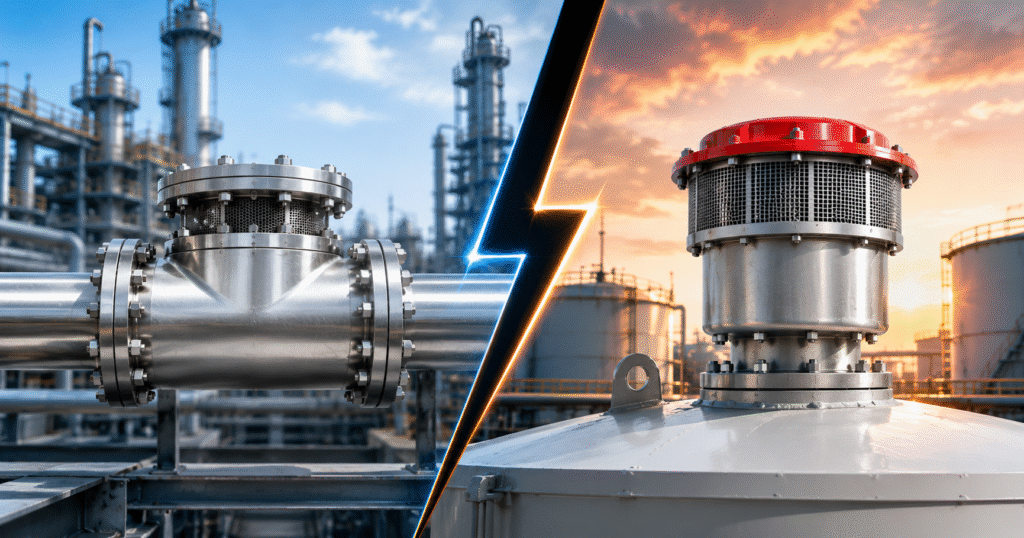 Inline vs End of Line Flame Arrester