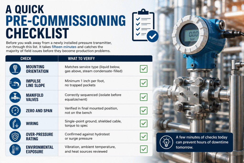 A Quich Check List for Pressure Transmitter Installation Mistakes